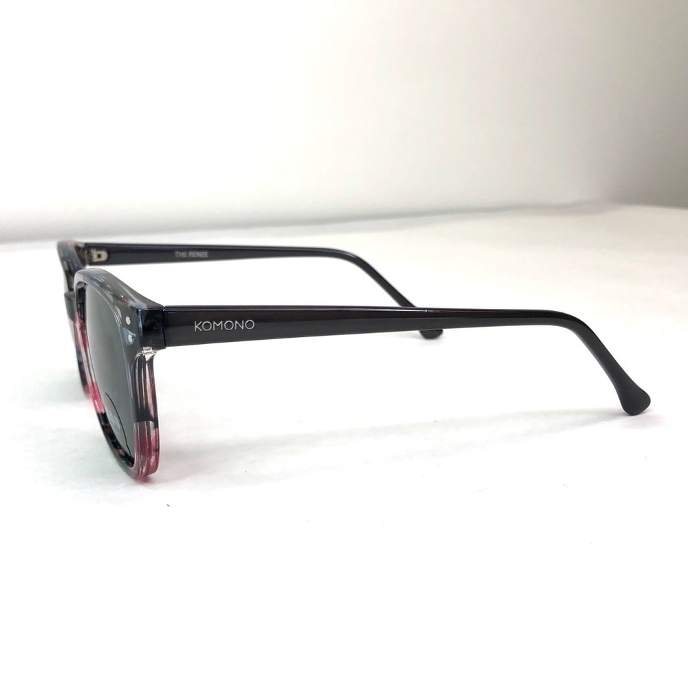 KOMONO Renee Floral Sunglasses Black Pink NEW - Picture 9 of 13